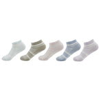 Damen Sneaker Socken » Set 5 Paar Strümpfe » 5er Pack Sneakersocken » Baumwollsocken mit elastischem Mittelfußband
