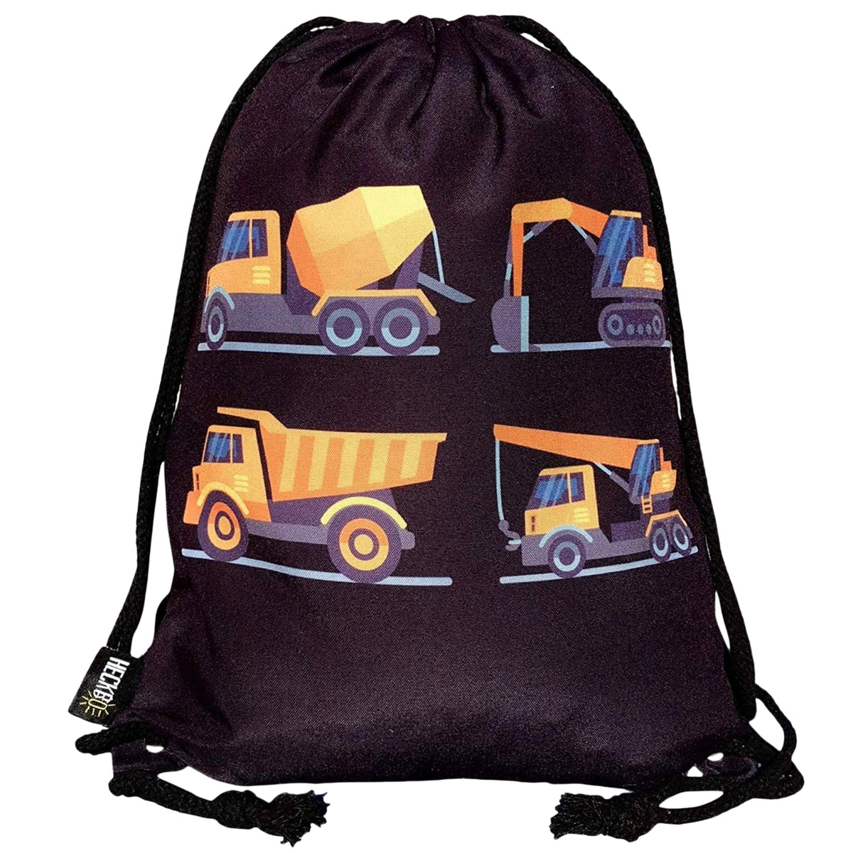 Kinder Turnbeutel Baufahrzeuge 4 schwarz