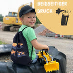 Kinder Turnbeutel Baufahrzeuge 4 schwarz