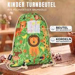 Kinder Turnbeutel Dschungel mit Fenster