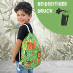 Kinder Turnbeutel Dschungel mit Fenster