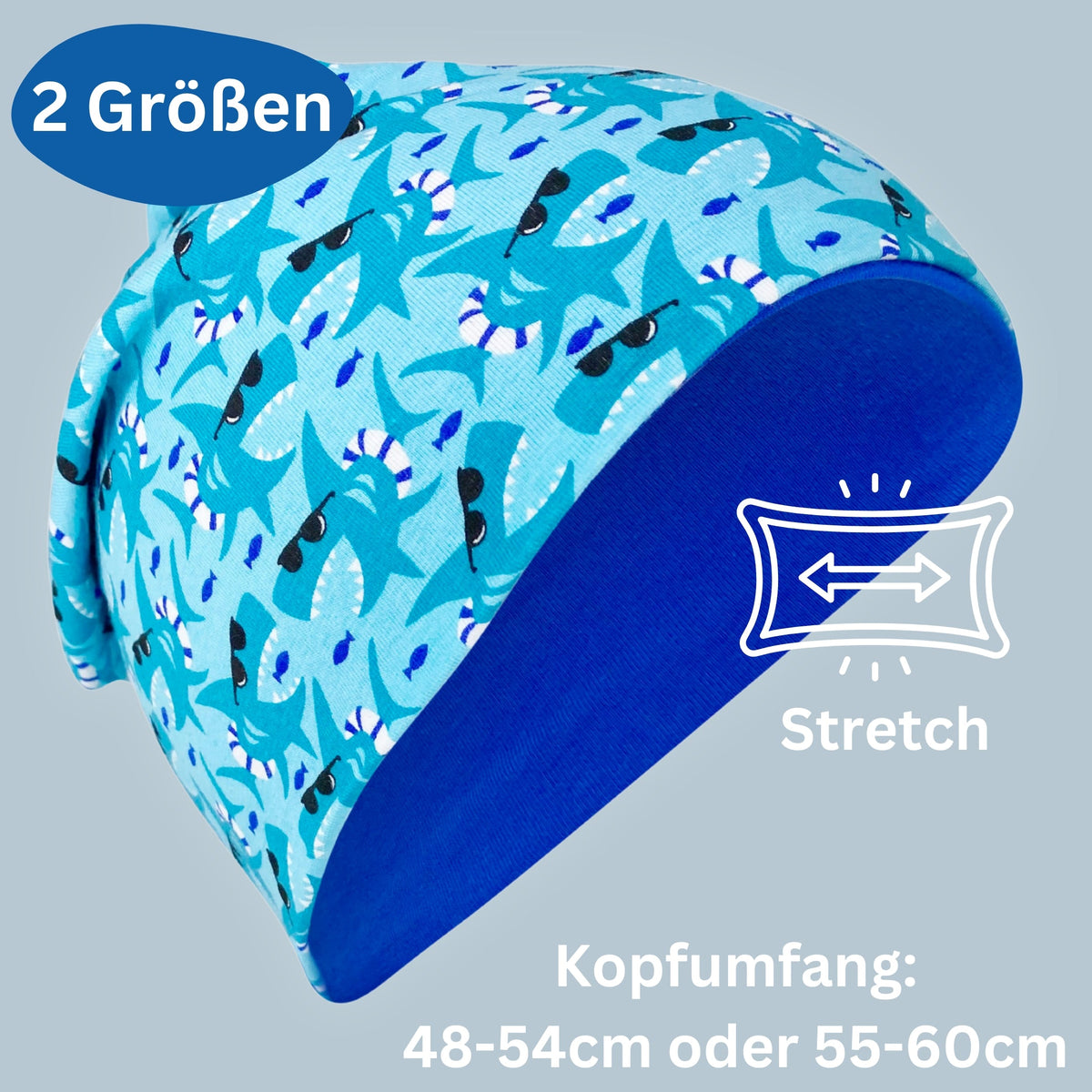 Kinder Beanie Mütze Beanie & Loop Set - Hai