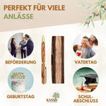 Kugelschreiber aus Olivenholz in Holzschachtel mit Gravur „Alles Gute“ | Edles Geschenk für Geburtstag, Abschluss & Jubiläum