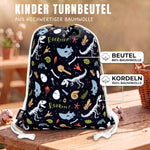Kinder Turnbeutel Dino Skelett