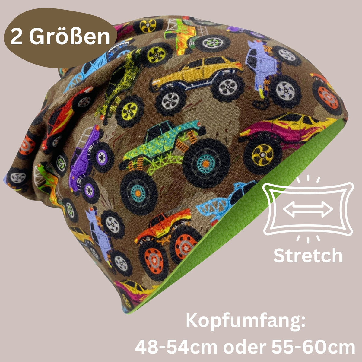 Kinder Beanie Mütze & Loop Set - Monster Truck