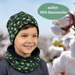 Kinder Beanie Mütze & Loop Set  - Dinosaurier