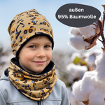Kinder Beanie Mütze & Loop Set  - Baufahrzeuge