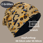 Kinder Beanie Mütze & Loop Set  - Baufahrzeuge