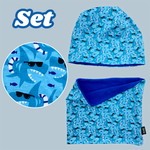 Kinder Beanie Mütze Beanie & Loop Set - Hai
