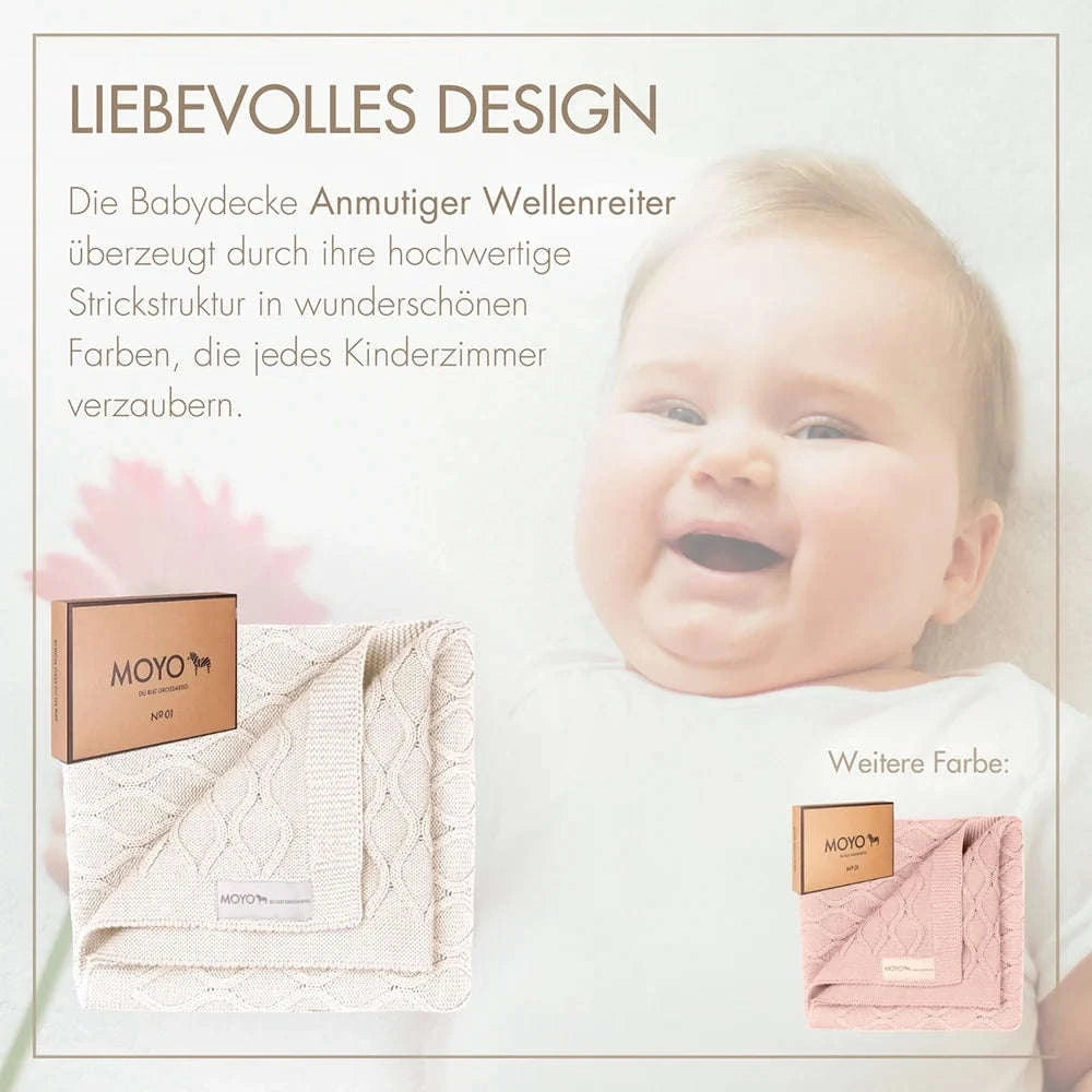 Babydecke Wellen-Struktur "Anmutiger Wellenreiter" Namma Markt