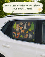 HECKBO Auto-Sonnenblenden Kinder Waldtiere – 2er-Set