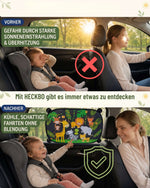 HECKBO Auto-Sonnenblenden Kinder Dschungel – 2er-Set Namma Markt