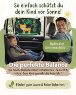 HECKBO Auto-Sonnenblenden Kinder Dschungel – 2er-Set Namma Markt