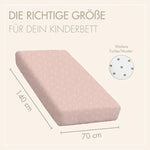 Kinder-Spannbettlaken 140x70 cm – „Rose Blüte“ Namma Markt