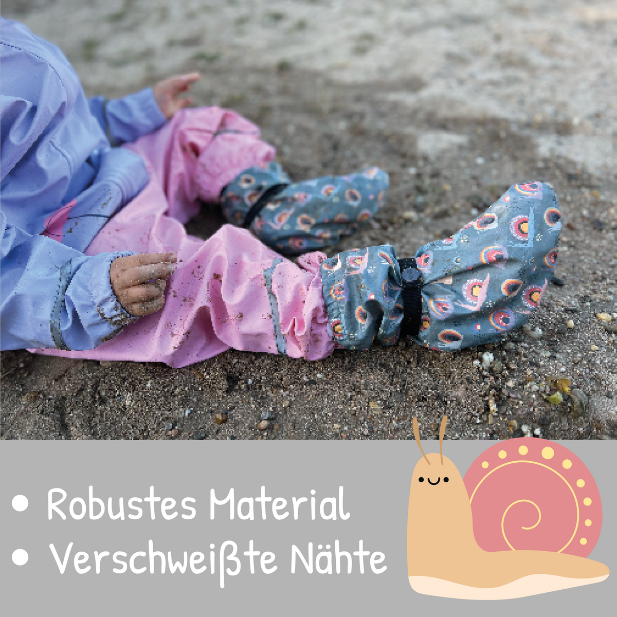 Füßlinge mit Vlies-Futter - Schnecke