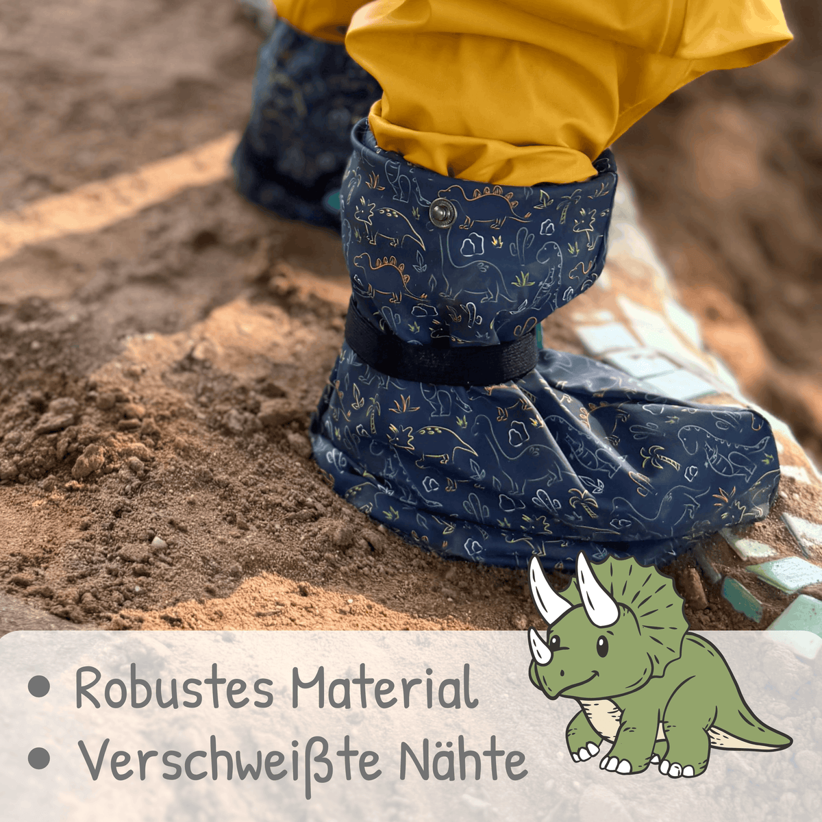 Füßlinge mit Vlies-Futter - Dinosaurier Namma Markt
