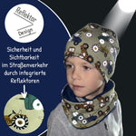 Kinder Reflektor Mütze &amp; Loop - Traktor