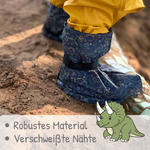 Füßlinge ohne Vlies-Futter - Dinosaurier