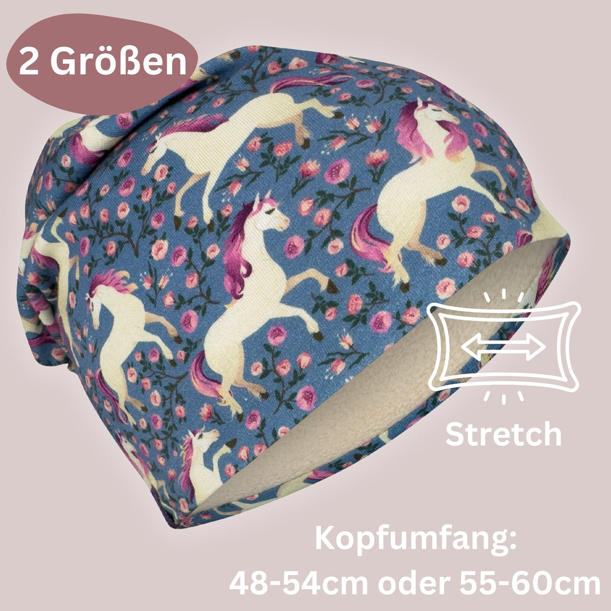 Kinder Beanie Mütze & Loop Set - Pferd