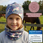 Kinder Beanie Mütze & Loop Set - Pferd