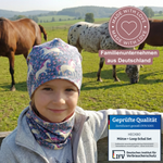 Kinder Beanie Mütze & Loop Set - Pferd