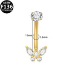 Schmetterling Bauchnabelpiercing aus Titan