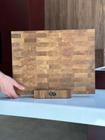 Schneidebrett groß Eiche Stirnholz 43x33x4,3cm – Profi Hackblock & Hirnholzbrett