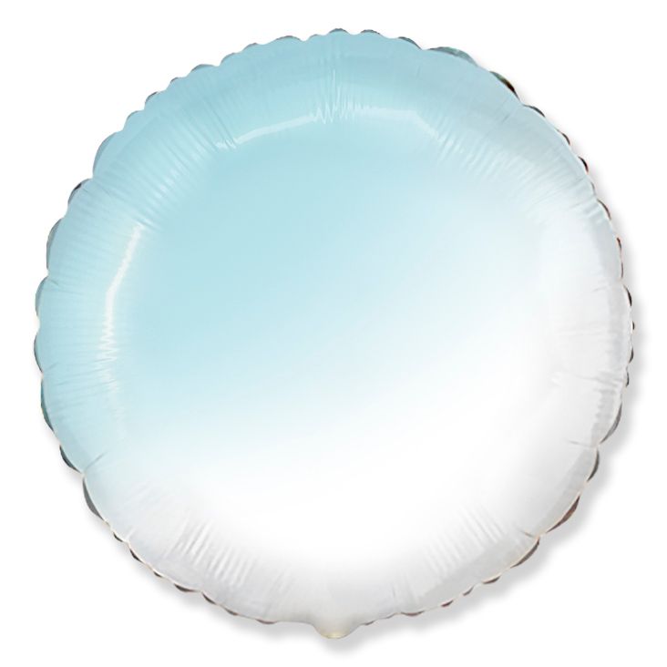 18" Runder Folienballon "Pastel Verlauf" Ø45cm | Blau