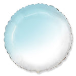 18" Runder Folienballon "Pastel Verlauf" Ø45cm | Blau