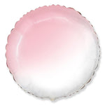 18" Runder Folienballon "Pastel Verlauf" Ø45cm | Rosa