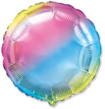 18" Runder Folienballon "Pastel Verlauf" Ø45cm | Regenbogen
