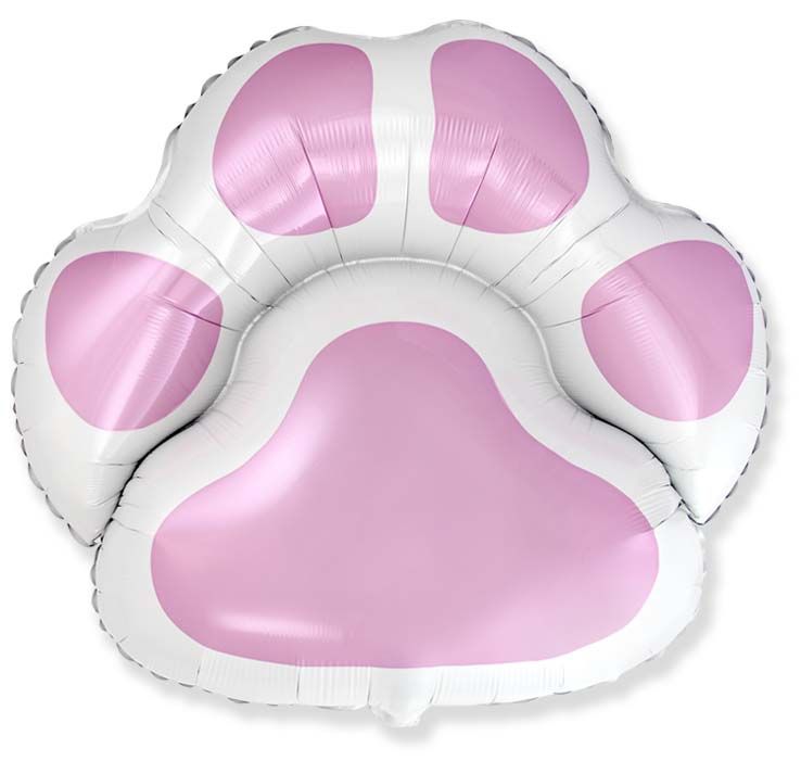 Shape Folienballon Pfote Pink