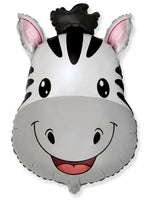 Shape Folienballon Zebra Kopf | 68 x 48 cm