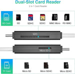 DREIKS Kartenleser Kartenlesegerät Speicherkartenleser SD Card Reader USB 3.0 USB-C