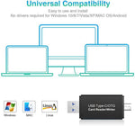 DREIKS Kartenleser Kartenlesegerät Speicherkartenleser SD Card Reader USB 3.0 USB-C