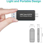DREIKS Kartenleser Kartenlesegerät Speicherkartenleser SD Card Reader USB 3.0 USB-C