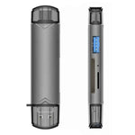 DREIKS 6-in-1 Kartenleser USB 3.0 Speicherkartenleser Typ-C Micro USB SD TF OTG Grau