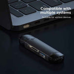 DREIKS 6-in-1 Kartenleser USB 3.0 Speicherkartenleser Typ-C Micro USB SD TF OTG Grau
