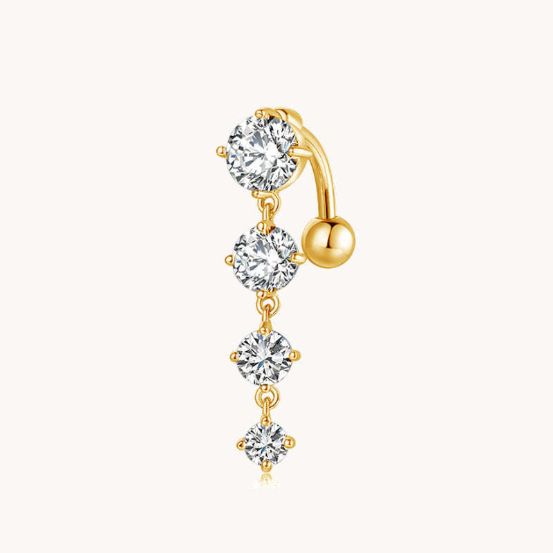 Vierkristall Kette Bauchnabelpiercing aus Titan Namma Markt