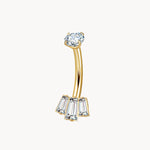 Baguette Fächer Bauchnabelpiercing aus Titan