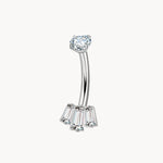 Baguette Fächer Bauchnabelpiercing aus Titan