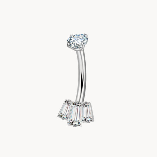 Baguette Fächer Bauchnabelpiercing aus Titan