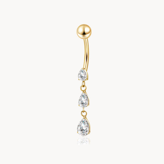 Dreifach Tropfen Bauchnabelpiercing aus Titan