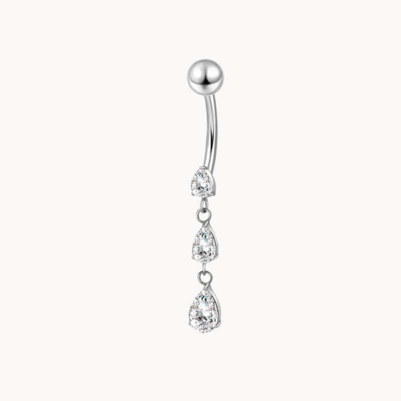 Dreifach Tropfen Bauchnabelpiercing aus Titan