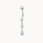 Dreifach Tropfen Bauchnabelpiercing aus Titan
