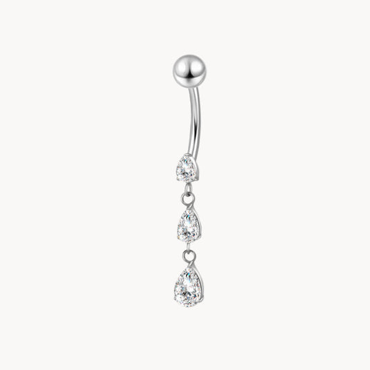 Dreifach Tropfen Bauchnabelpiercing aus Titan