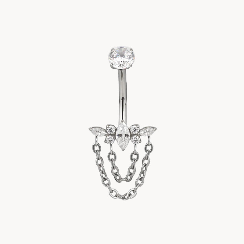 Marquise Kette Bauchnabelpiercing aus Titan