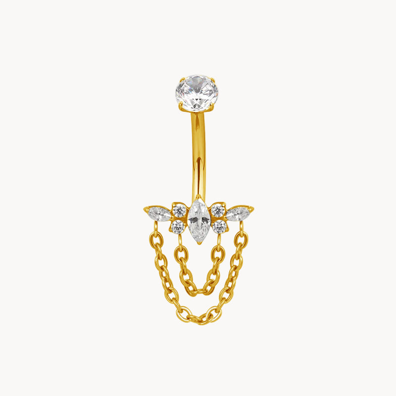 Marquise Kette Bauchnabelpiercing aus Titan
