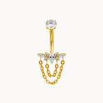 Marquise Kette Bauchnabelpiercing aus Titan