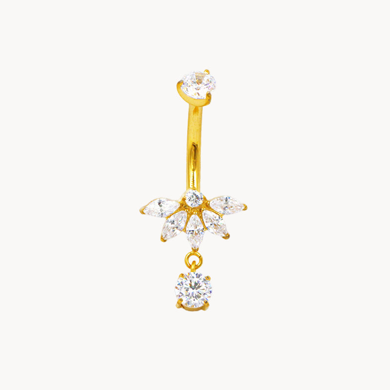 Fächer Tropfen Bauchnabelpiercing aus Titan